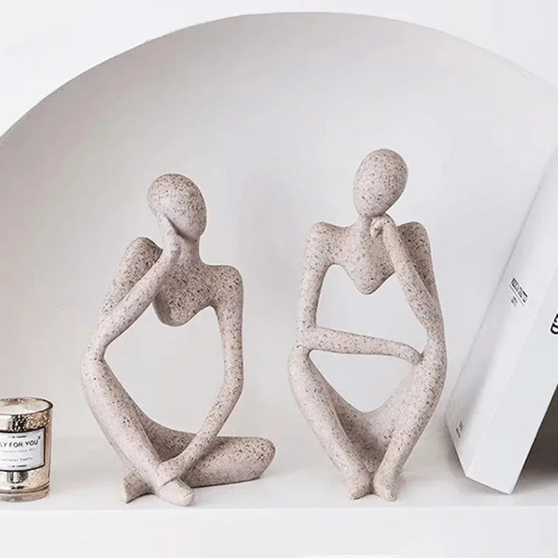 Estatueta Abstrata de Yoga - Decoração Elegante