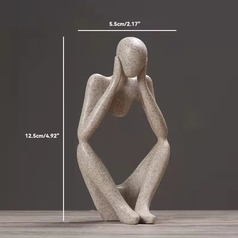 Estatueta Abstrata de Yoga - Decoração Elegante