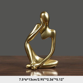 Estatueta Abstrata de Yoga - Decoração Elegante