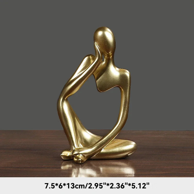 Estatueta Abstrata de Yoga - Decoração Elegante