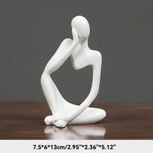 Estatueta Abstrata de Yoga - Decoração Elegante