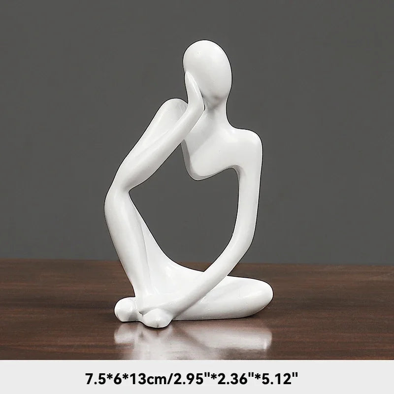 Estatueta Abstrata de Yoga - Decoração Elegante