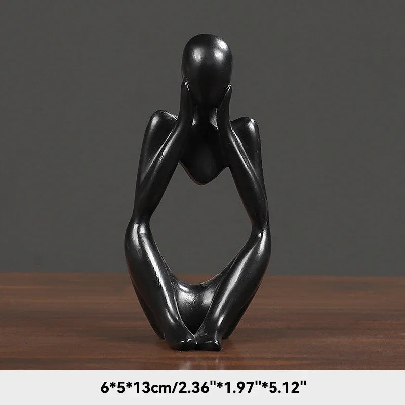 Estatueta Abstrata de Yoga - Decoração Elegante