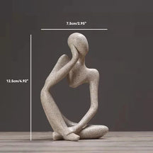 Estatueta Abstrata de Yoga - Decoração Elegante