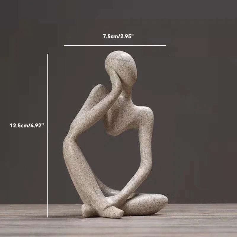 Estatueta Abstrata de Yoga - Decoração Elegante