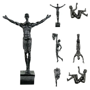 Escultura de Parede Escalador em Resina - Decoração Moderna