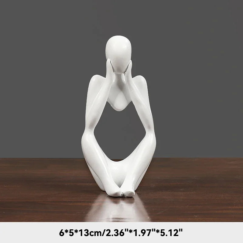 Estatueta Abstrata de Yoga - Decoração Elegante