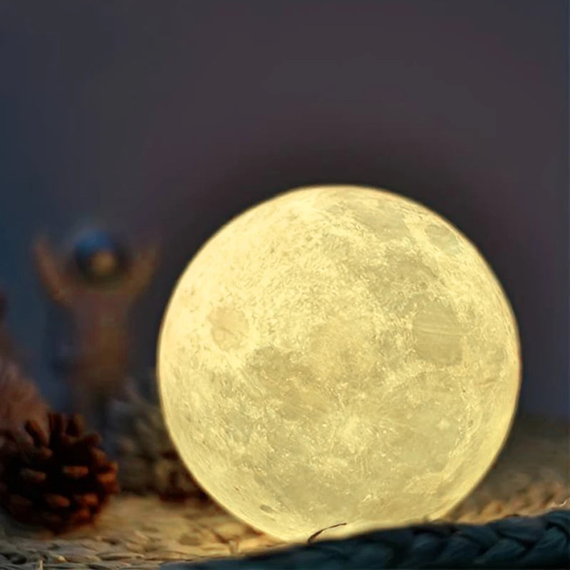Luminária Lua 3D - Decoração Encantadora