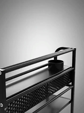 Prateleira de armazenamento de cozinha multifuncional, porta-tempero de aço inoxidável, porta-condimentos