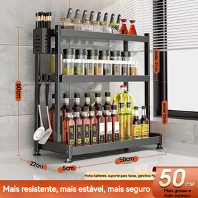 Prateleira de Armazenamento de Cozinha Multifuncional