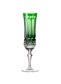 Taça de Cristal Flauta para Champagne Lapidada