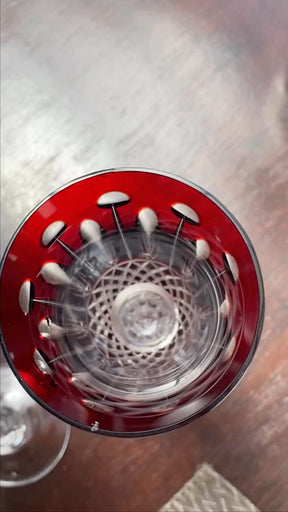 Taça de Cristal Flauta para Champagne Lapidada